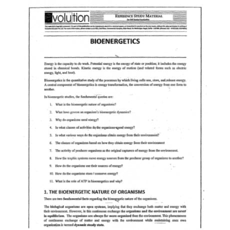 Evolution Botany Optional Notes