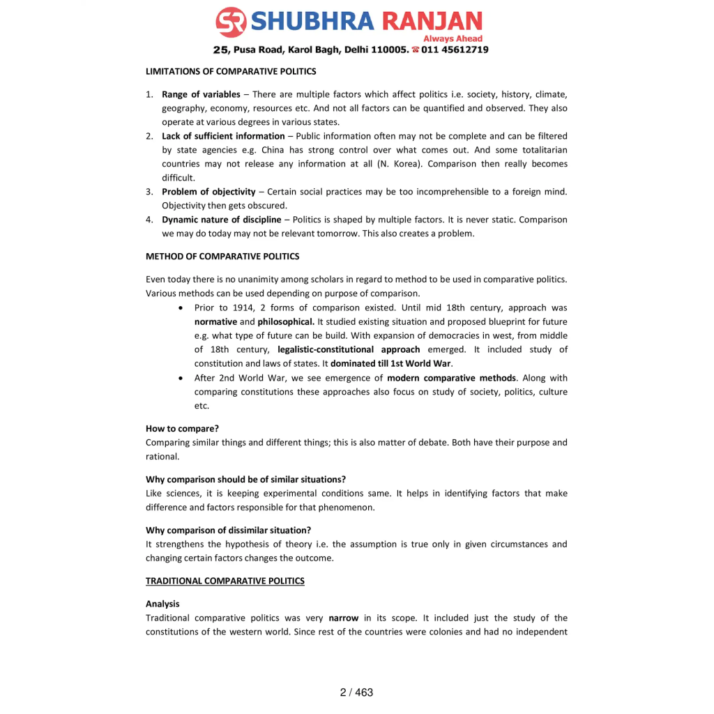 Shubhra Ranjan PSIR Notes 2026-27 – Political Science Optional Booklets for UPSC CSE