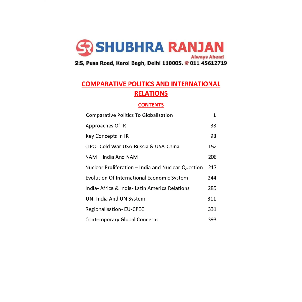 Shubhra Ranjan PSIR Notes 2026-27 – Political Science Optional Booklets for UPSC CSE