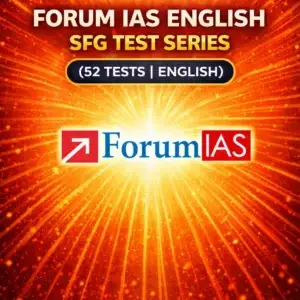 Forum IAS SFG Test Series 2026 Prelims Mains English Medium