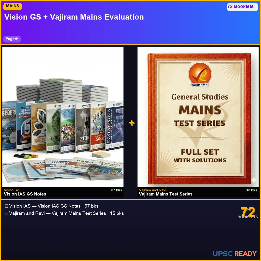 Vision IAS GS 2026-27 + Vajiram Mains Test Series | English