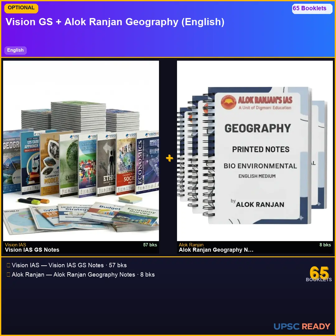 Vision IAS GS + Alok Ranjan Geography Notes 2026-27 | English | Mains Optional Bundle