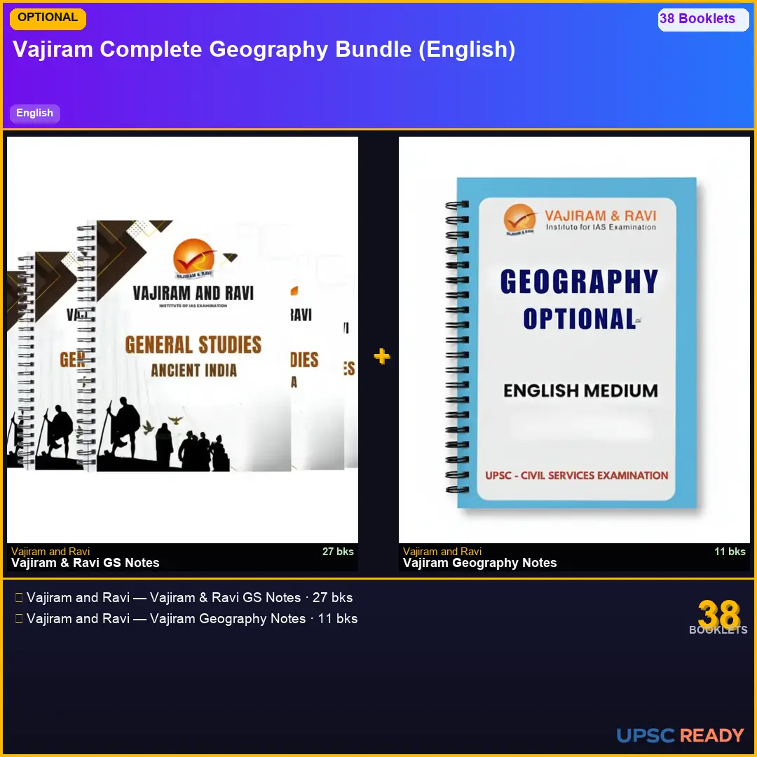 Vajiram GS + Vajiram Geography Notes 2026-27 | English | Mains Optional Bundle