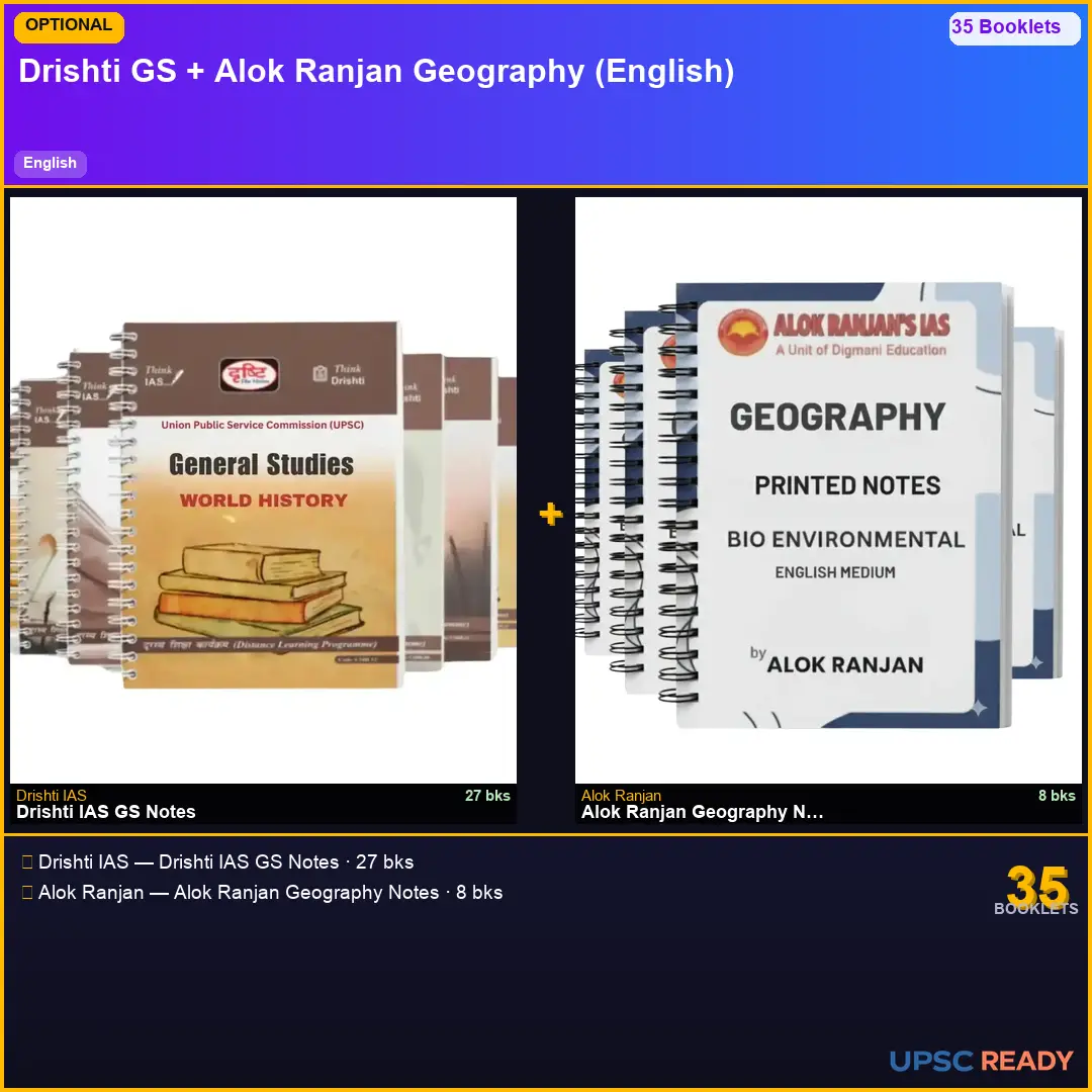 Drishti GS + Alok Ranjan Geography Notes 2026-27 | English | Mains Optional Bundle