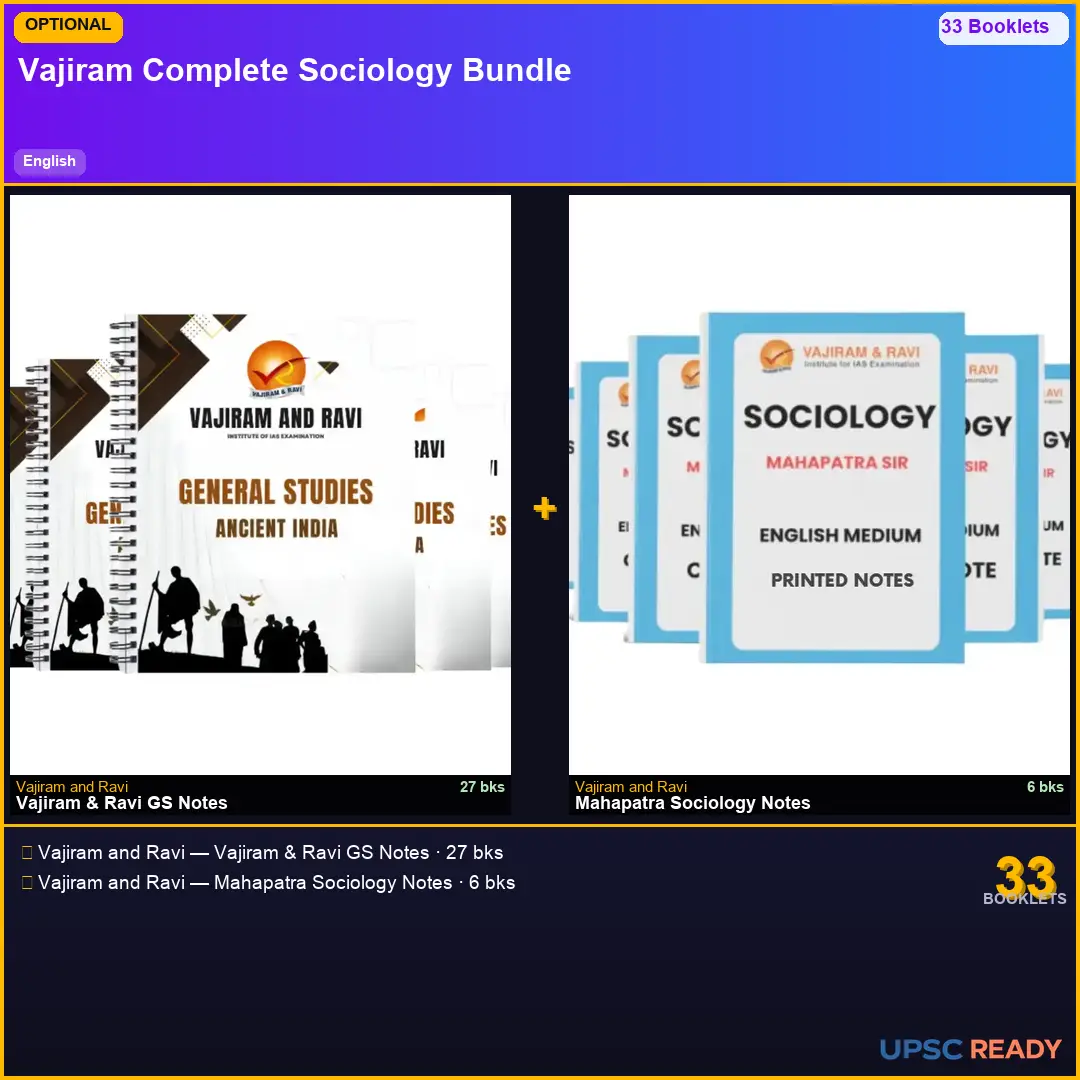 Vajiram GS + Mahapatra Sociology Notes 2026-27 | English | Mains Optional Bundle