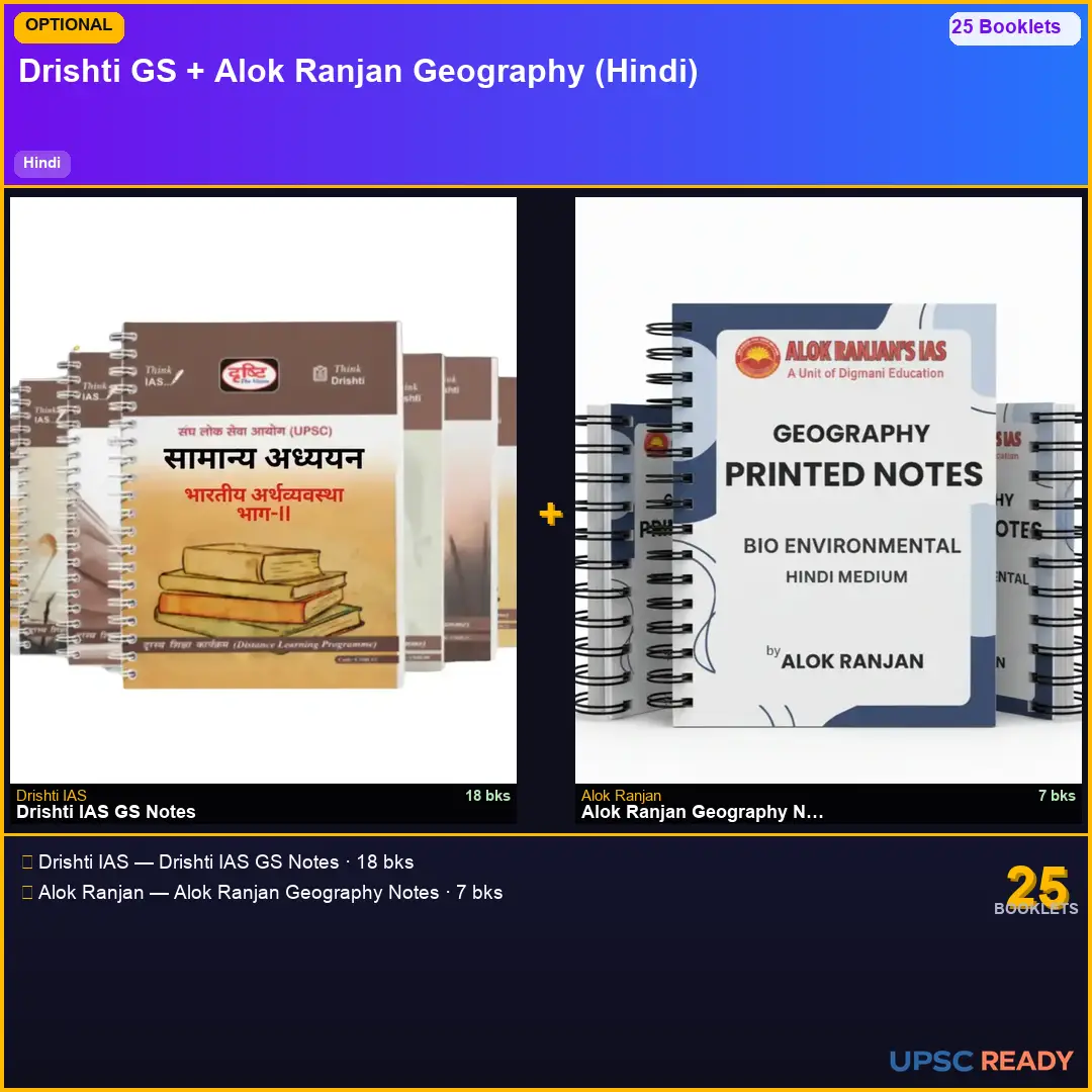 Drishti GS + Alok Ranjan Geography Notes 2026-27 | Hindi | Mains Optional Bundle