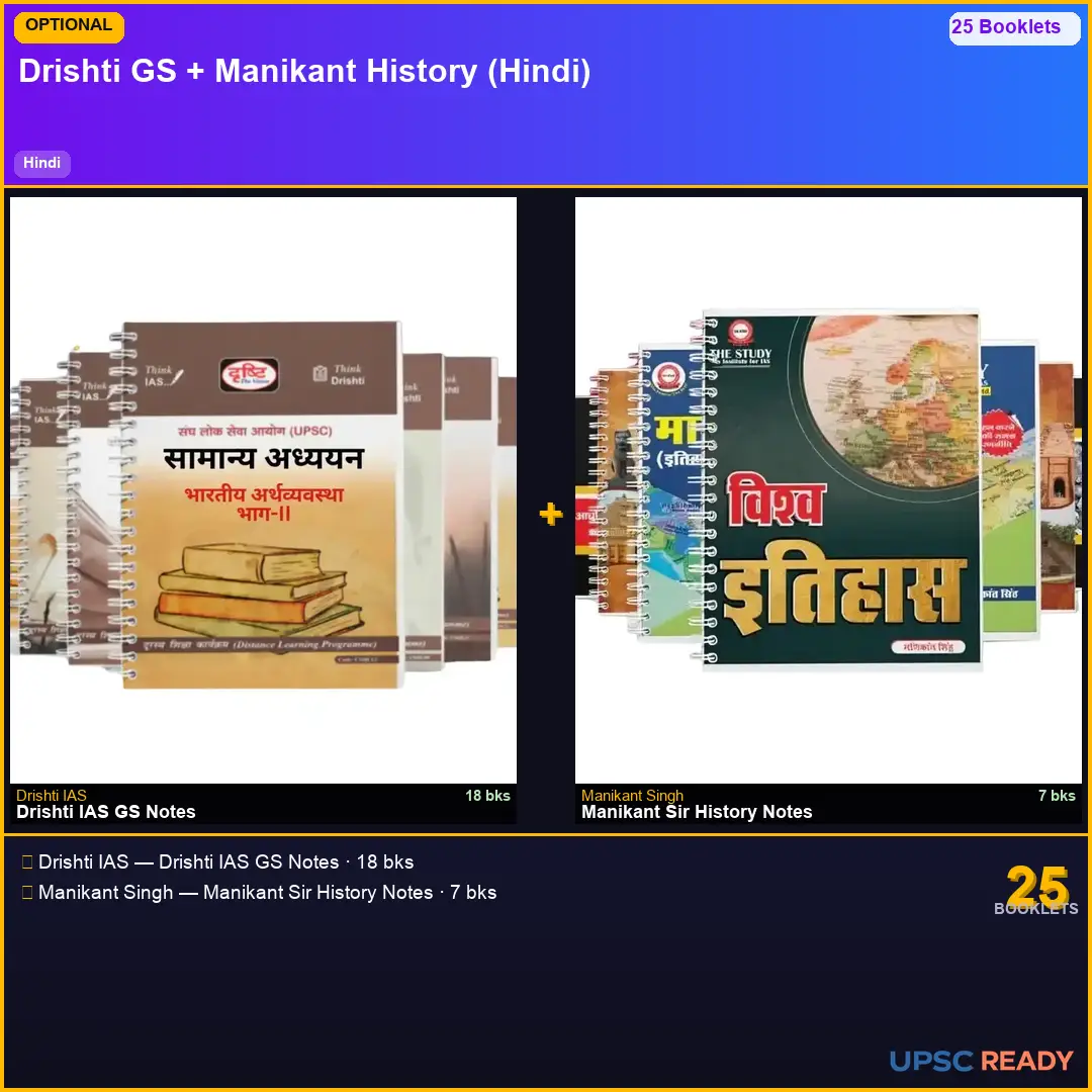 Drishti GS + Manikant Singh History Notes 2026-27 | Hindi | Mains Optional Bundle