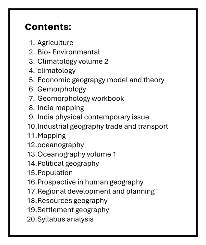 Geography Hindi Notes by Alok Ranjan 2025-26 UPSC Optional Booklets - Image 2