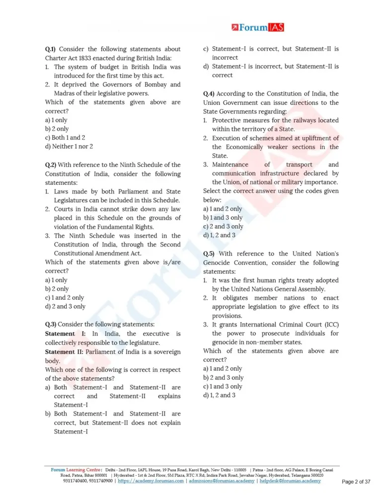 Forum IAS Prelims Test Series 2026 | UPSC Prelims Test Series in English - Image 2